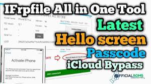 iFrpfile All In One iCloud Bypass tool for iOS 14.8 on any iPhone 6 to X - www.iCloudLock.com.mx